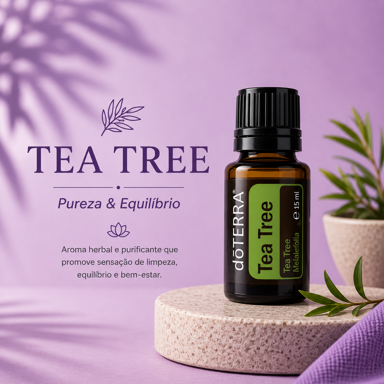 ea Tree dōTERRA | Óleo Essencial Purificante & Bem-Estar Natural 15 ml - ACALMA A TUA MENTE NATURALMENTE - ÓLEOS ESSENCIAIS E TERAPIAS