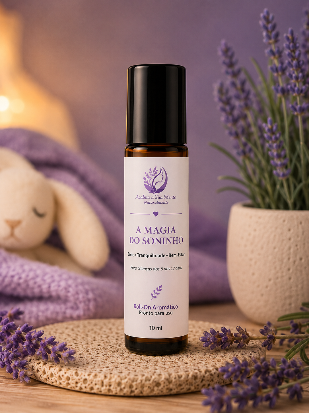 A Magia do Soninho | Roll-On Aromático Infantil 10 ml - ACALMA A TUA MENTE NATURALMENTE - ÓLEOS ESSENCIAIS E TERAPIAS