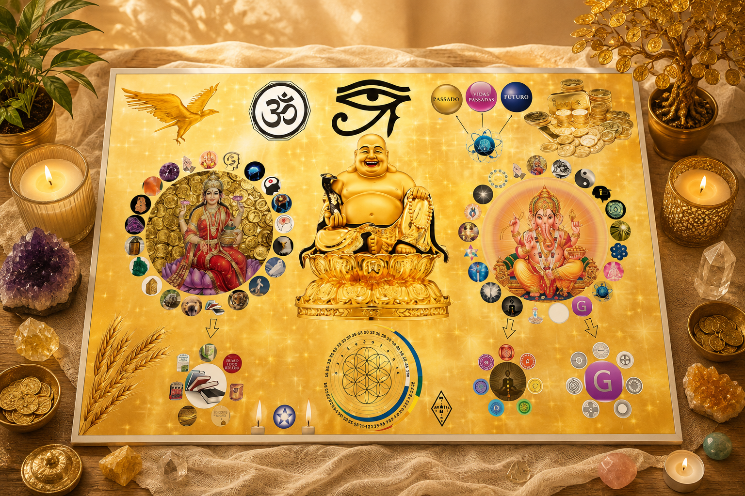 Mesa Radionica da Prosperidade - ACALMA A TUA MENTE NATURALMENTE - ÓLEOS ESSENCIAIS E TERAPIAS