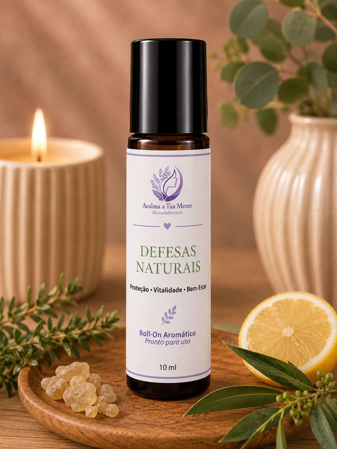 Defesas Naturais | Roll-On Aromático Natural 10 ml - ACALMA A TUA MENTE NATURALMENTE - ÓLEOS ESSENCIAIS E TERAPIAS