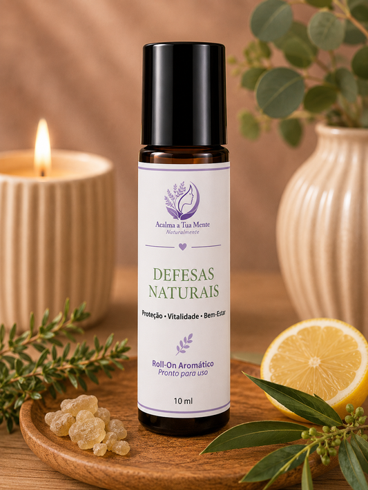 Defesas Naturais | Roll-On Aromático Natural 10 ml - ACALMA A TUA MENTE NATURALMENTE - ÓLEOS ESSENCIAIS E TERAPIAS