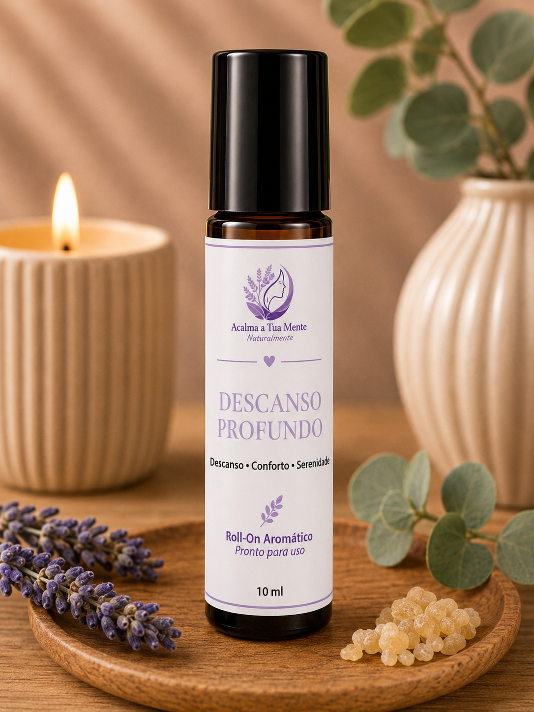 Descanso Profundo | Roll-On Aromático Natural 10 ml - ACALMA A TUA MENTE NATURALMENTE - ÓLEOS ESSENCIAIS E TERAPIAS