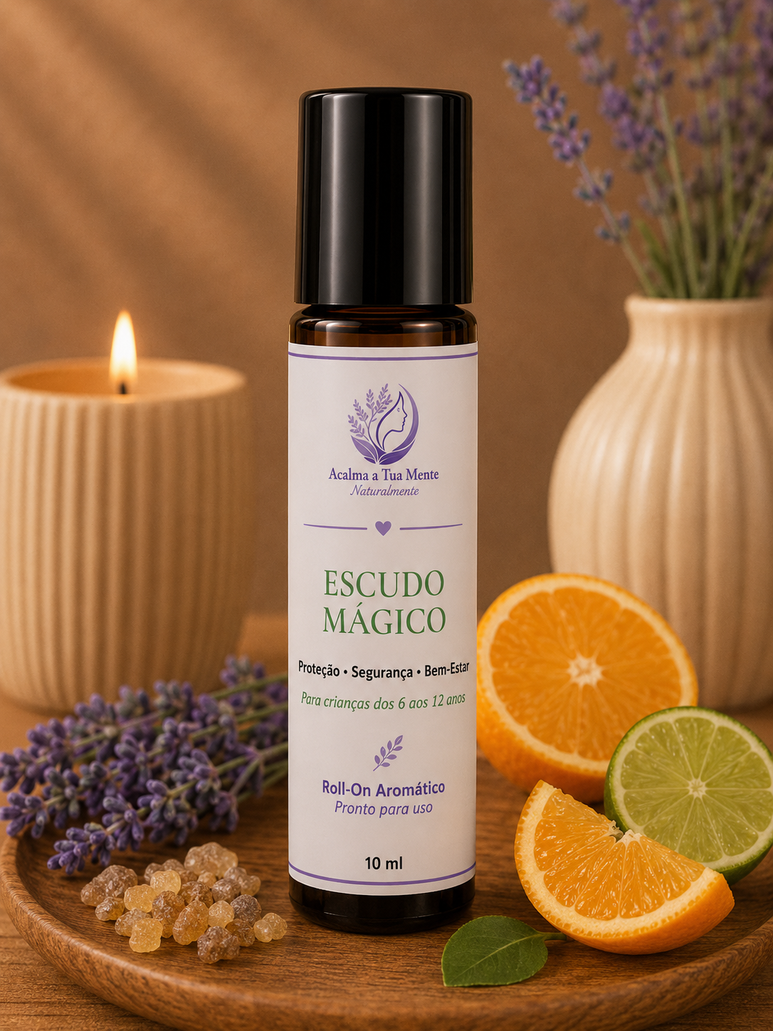 Escudo Mágico | Roll-On Aromático Infantil 10 ml - ACALMA A TUA MENTE NATURALMENTE - ÓLEOS ESSENCIAIS E TERAPIAS