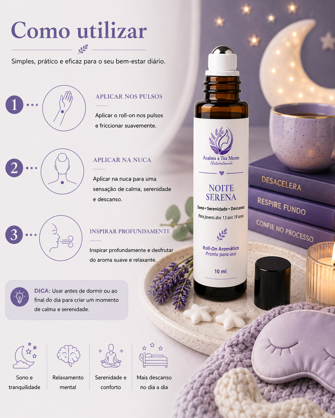 Noite Serena | Roll-On Aromático Jovem 10 ml