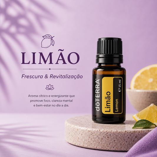 Limão dōTERRA | Óleo Essencial Cítrico & Frescura Natural 15 ml - ACALMA A TUA MENTE NATURALMENTE - ÓLEOS ESSENCIAIS E TERAPIAS