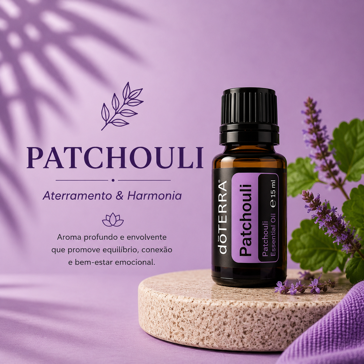 Patchouli dōTERRA | Óleo Essencial de Equilíbrio & Harmonia 15 ml - ACALMA A TUA MENTE NATURALMENTE - ÓLEOS ESSENCIAIS E TERAPIAS