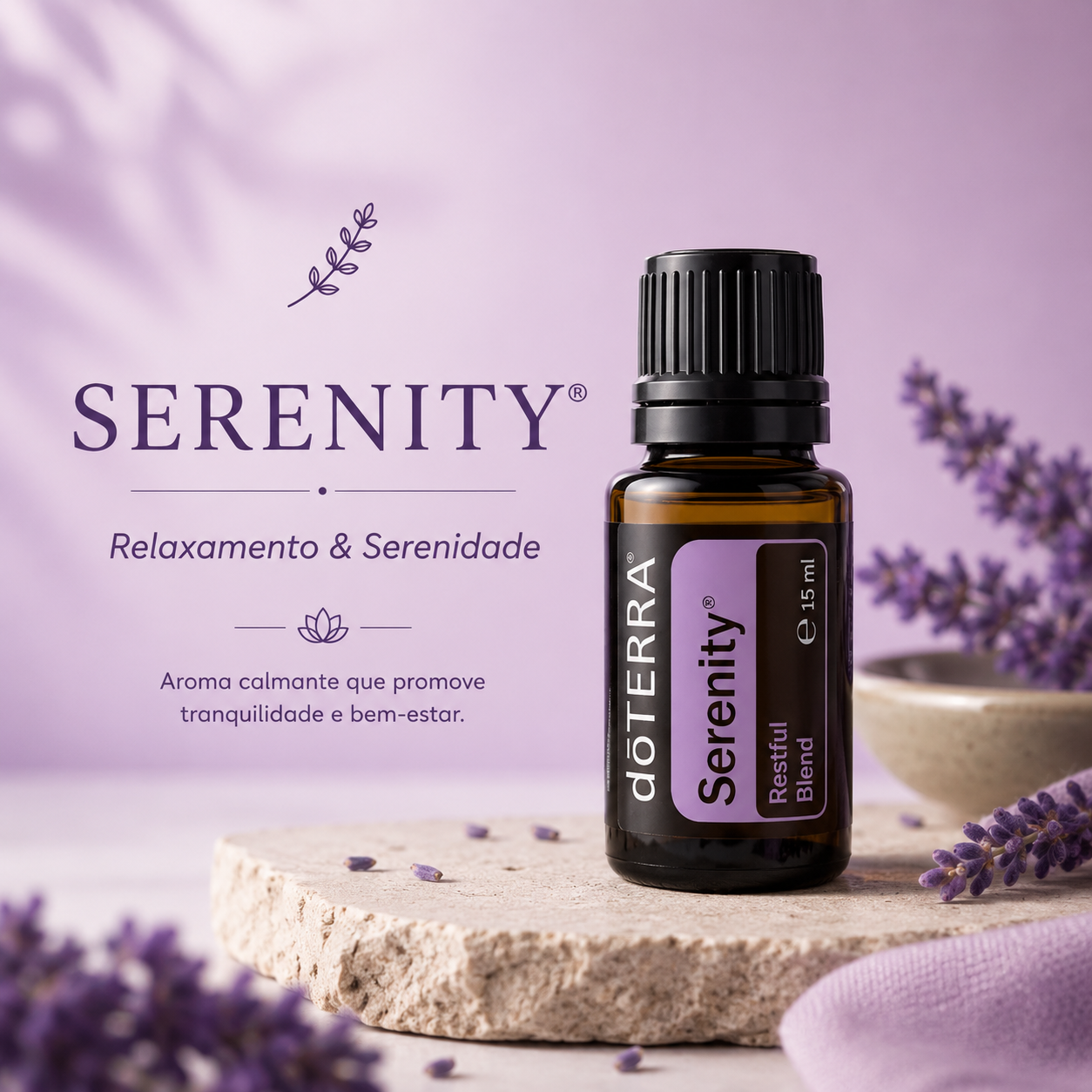 Serenity dōTERRA | Mistura Relaxante & Serenidade 15 ml - ACALMA A TUA MENTE NATURALMENTE - ÓLEOS ESSENCIAIS E TERAPIAS
