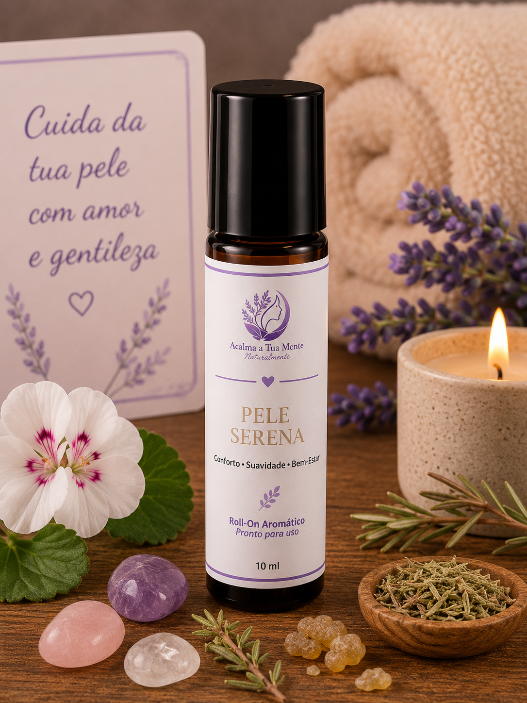 Pele Serena | Roll-On Aromático Natural 10 ml