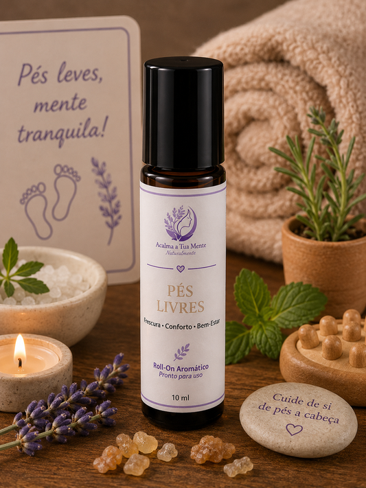 Pés Livres | Roll-On Natural para Cuidado dos Pés 10 ml