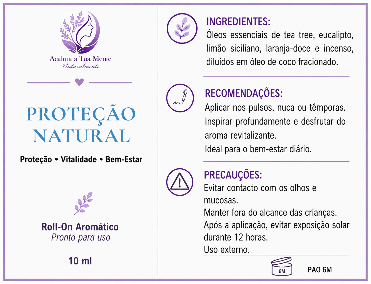 Proteção Natural | Roll-On Aromático Natural 10 ml