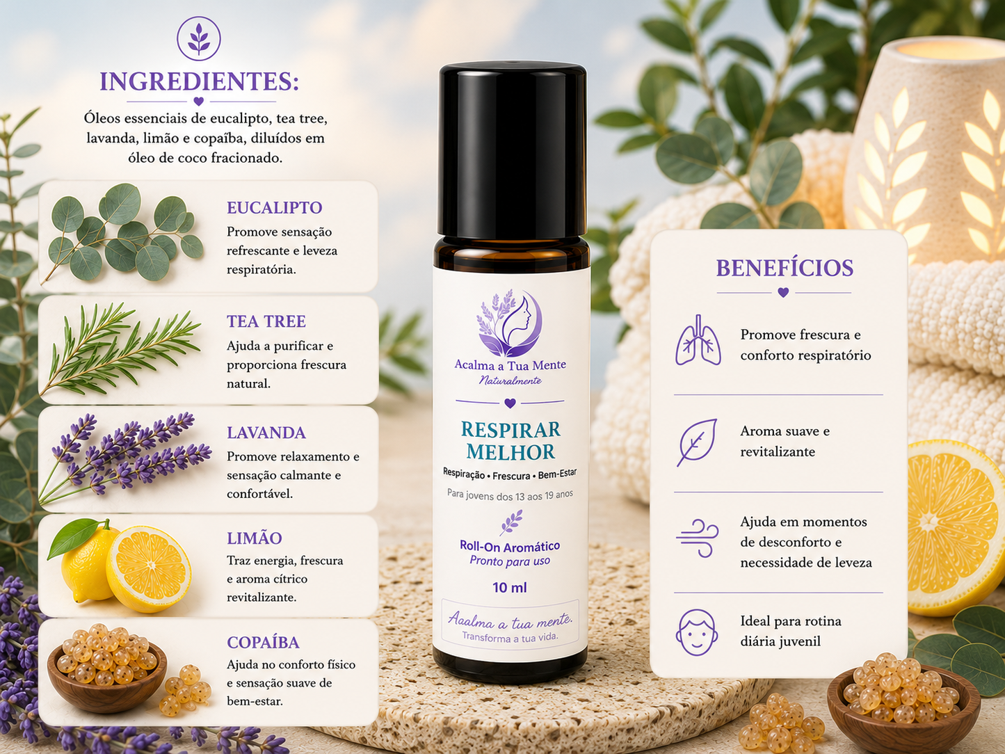 Respirar Melhor | Roll-On Aromático Jovem 10 ml