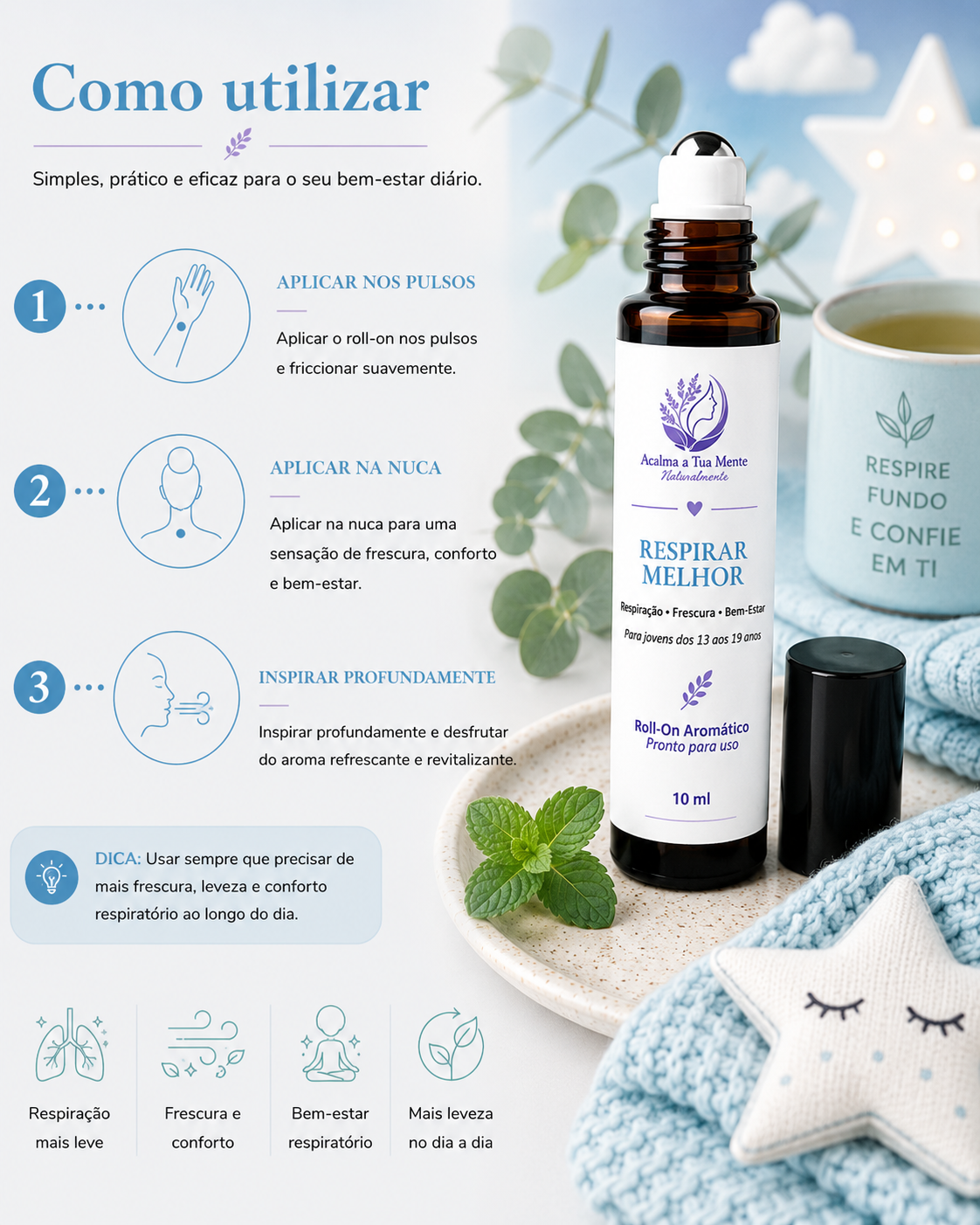 Respirar Melhor | Roll-On Aromático Jovem 10 ml
