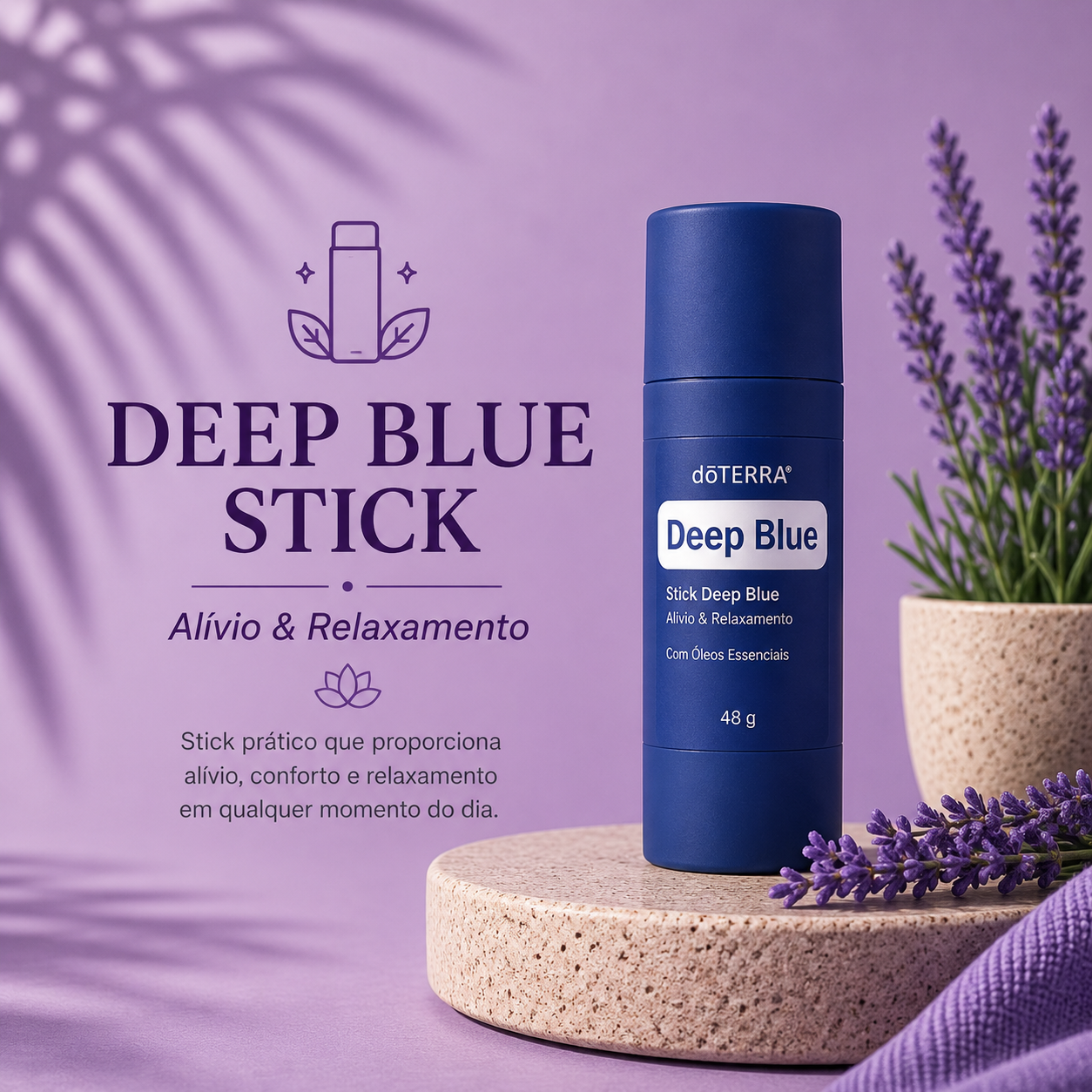 Stick Deep Blue dōTERRA | Alívio & Relaxamento Muscular 48 g